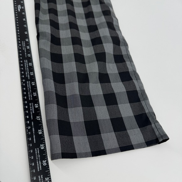 Adidas Mens Golf Pants Plaid Check Black Grey‎ Flat Front 36x30 - Picture 7 of 7